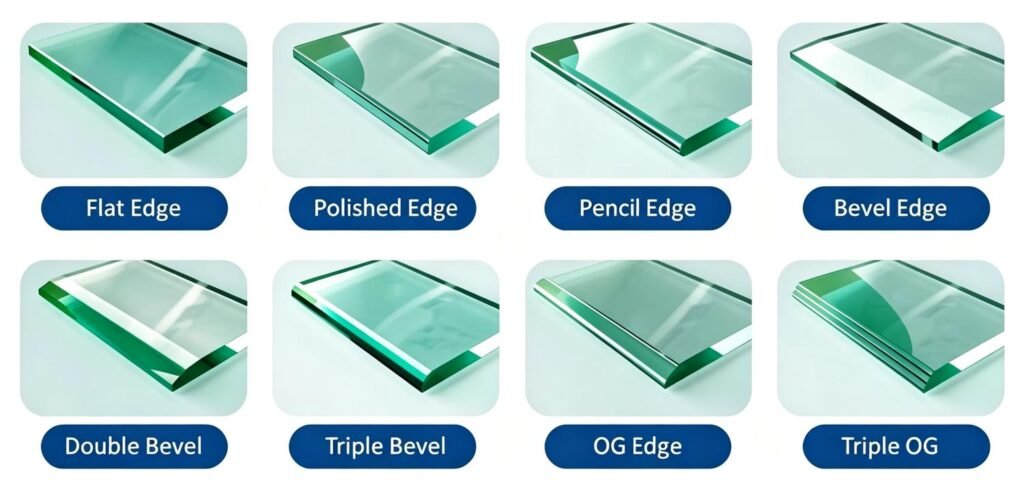 Glass edge polishing and grinding process samples