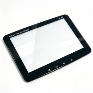 Industrial display glass panel with black border for touchscreen equipment and display protection