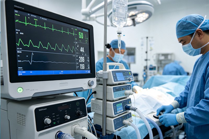 custom glass panel for surgical equipment