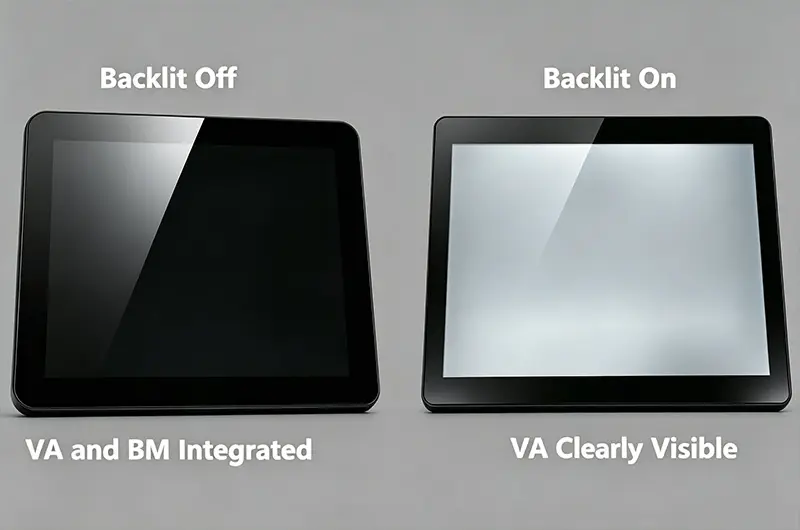 dead front effect for glass panel in smart homes