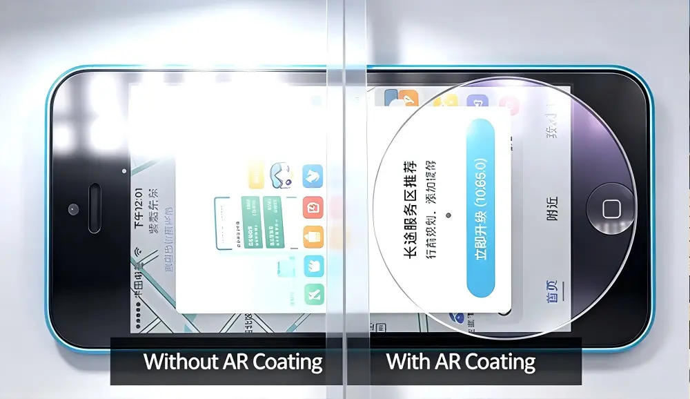 glass with anti reflective coating vs without anti reflective coating