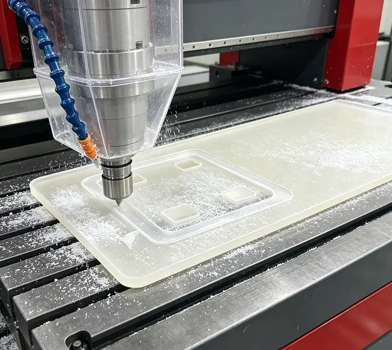 pmma cover panel cnc cutting