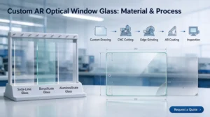 Custom AR coated glass windows for optical instruments with reduced glare and enhanced optical performance